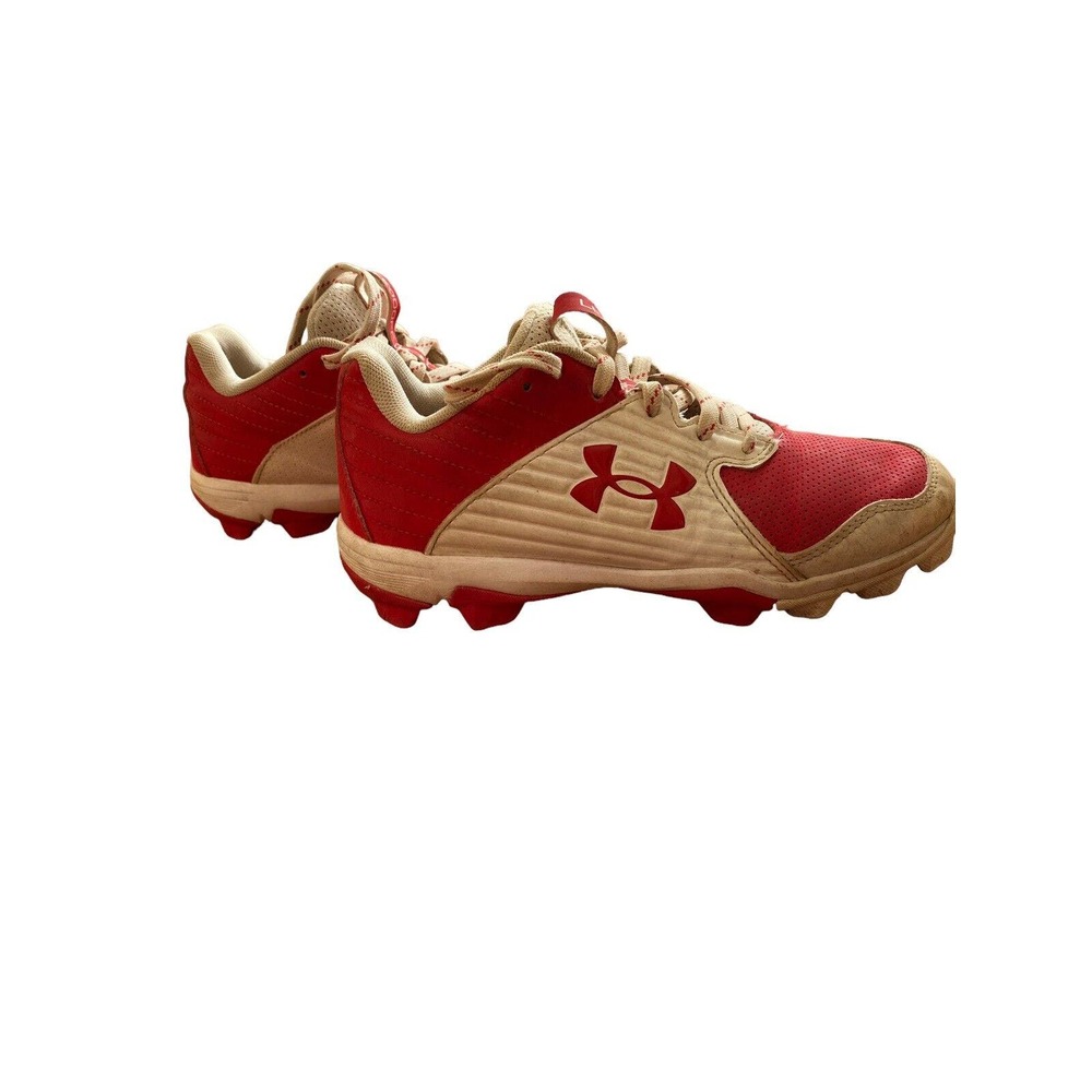 Under Armour Lead Off Youth Girls Softball Cleats Pink/White Kids Size 3.5 youth